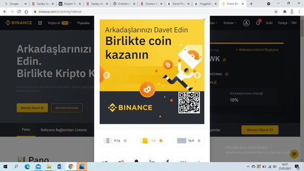 Click the link for Binance global or scan the barcode and become a member. https://accounts.binance.com/tr/register?ref=YFME7BWK