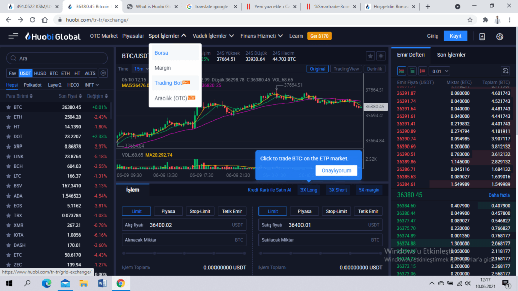 Adım 1: Bir Huobi Global ( 170 Dolar hoşgeldin bonusu için linkten üye olunuz ) hesabına kaydolmak için https://www.huobi.com/tr-tr/topic/welcome-bonus/?invite_code=din69 adresini ziyaret edin. Ardından ”Kayıt Ol” seçeneğini tıklayın.